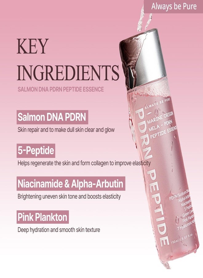 كن دائما نقيا Always Be Pure Marine Origin Mela-PDRN Peptide Essence, Skin Renew Serum with Salmon DNA, Niacinamide for Gloning Skin, Korean Skincare, 150ml/5.07 floz. - Image 3